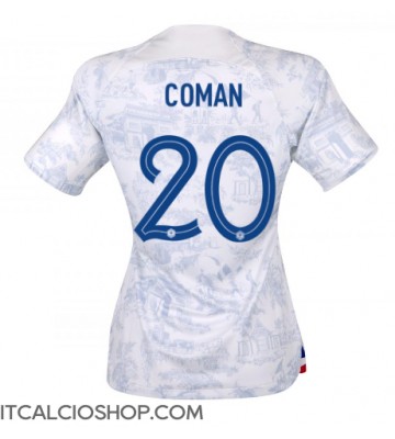 Francia Kingsley Coman #20 Seconda Maglia Femmina Mondiali 2022 Manica Corta